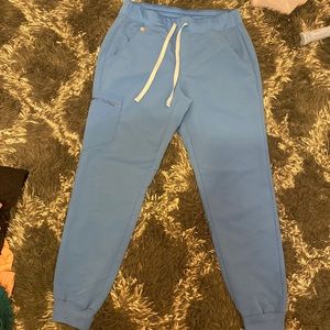 Light blue womens figs jogger scrub pants